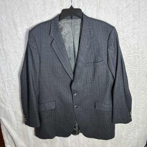 Givenchy Blazer Monsieur Charcoal Gray With Stripes Wool 2 Buttons